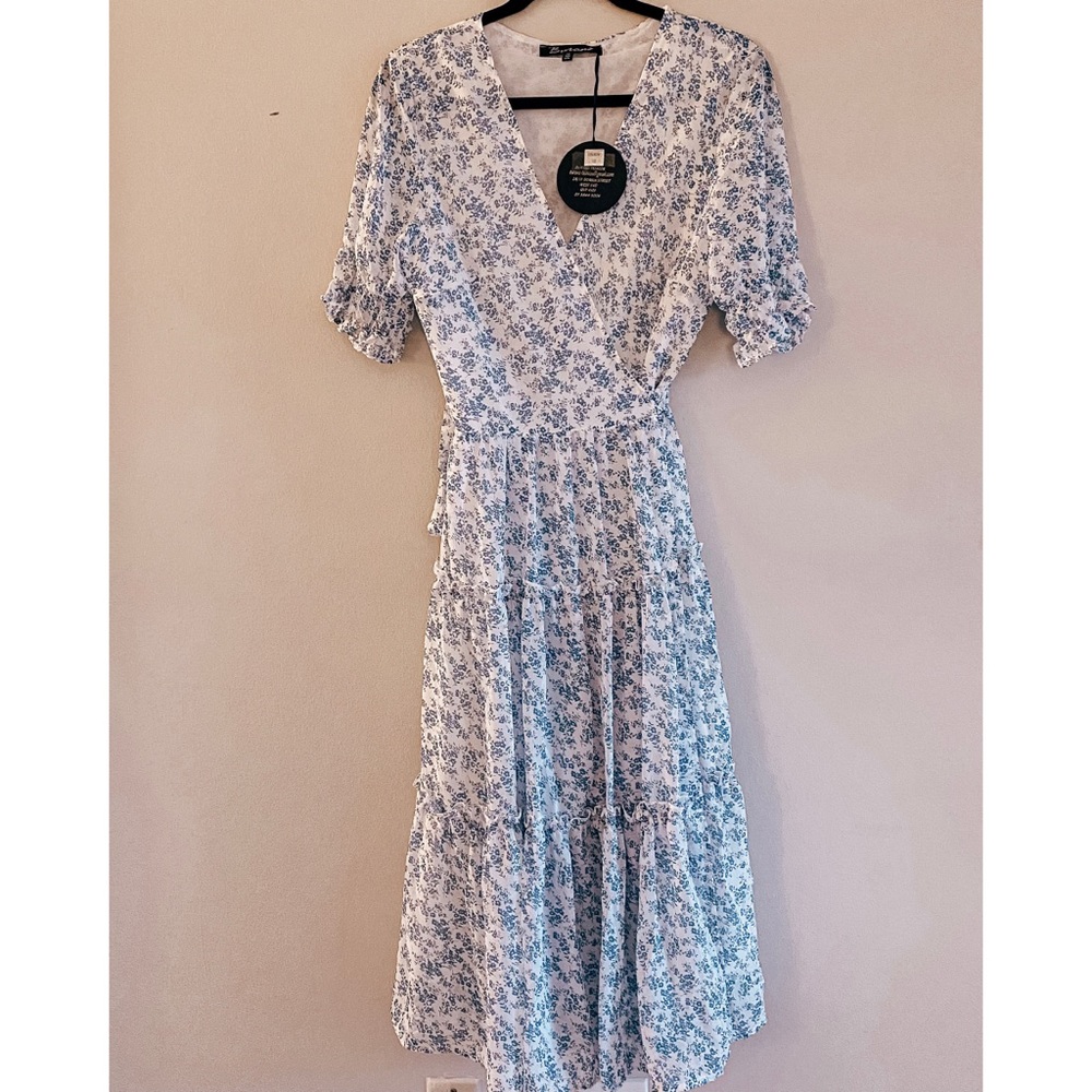 Petal and Pup floral midi dress ruffle